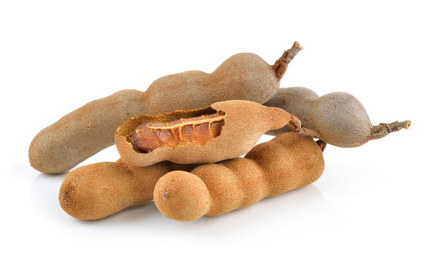 Tamarind on white background