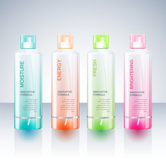 Packaging design Template for body care bottle