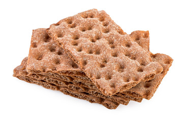 Crispbread Stack Isolated on White