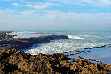 Rabat, Morocco - December 26, 2015: Atlantic Ocean in Rabat