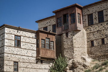 Fototapeta na wymiar Traditional Ottoman Houses with Stone Walls in Harput