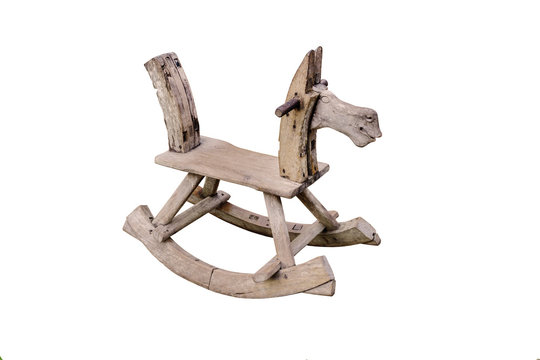 Rocking Seesaw Horse Isolated On White Background