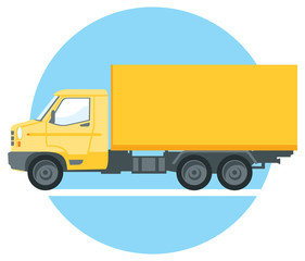 Vector yellow truck