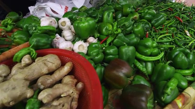 Vegetables at an open market in San Francisco