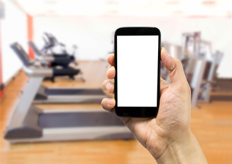 using the phone at gym