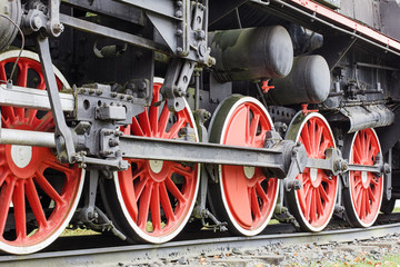 Naklejka premium Locomotive wheels