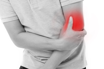 man suffering from elbow joint pain