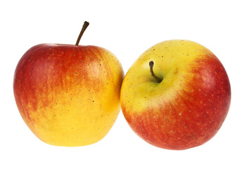 Two apples isolated on white background