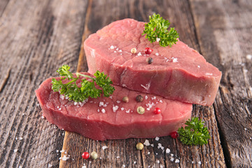 raw beef