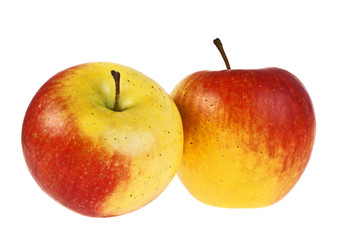 Two apples isolated on white background
