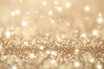 Abstract Golden Twinkled Background