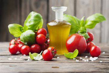 Fresh tomato, basil and olive oil