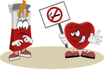 Heart protests against smoking