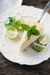 Traditional russian cake Medovik with honey