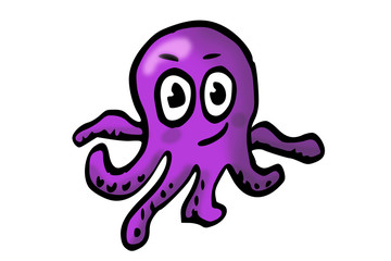 Inktvis cartoon