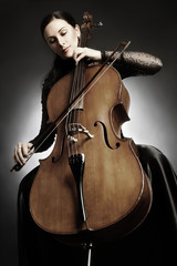 Cello player cellist playing © Alenavlad