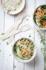 Pakchoi Gemüse mit Reis