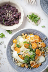 Pakchoi Gemüse mit Reis