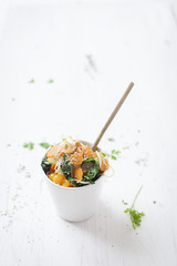 Pakchoi Gemüse mit Reis