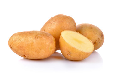 potato on white background