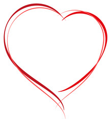 Heart shape symbol of love. Heart for greeting card Valentines Day