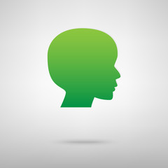 Human head silhouette