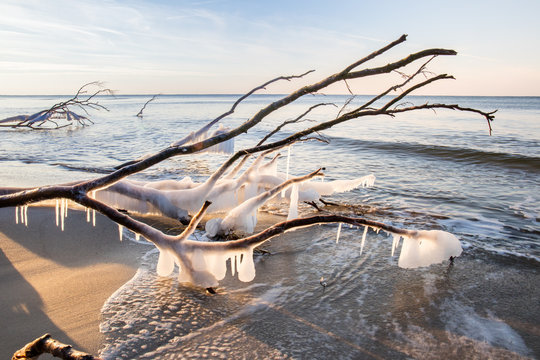 winterlandschaft am meer