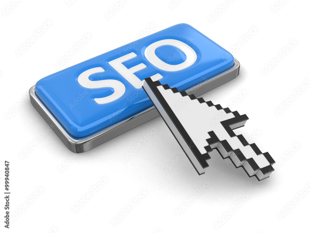 Poster cursor and button search. image with clipping path