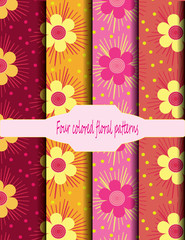 pattern Flowers Cute colorful