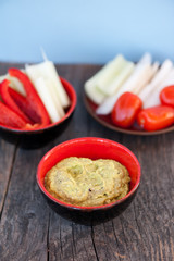 Avocado dip with hemp seeds