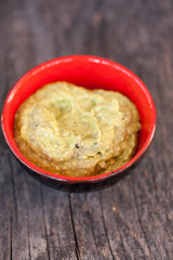Avocado dip with hemp seeds