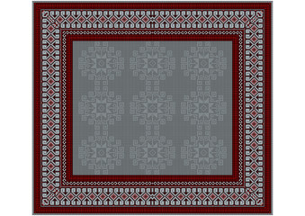 Obraz premium The delicate pattern of the carpet in gray&nbsp; and vinous shades