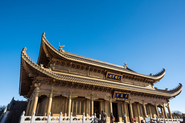 A temple at the top of the Emei Mountain -Sichuan, China