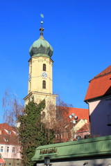 Stadtansicht von Graz (Steiermark) mit der Franziskanerkirche