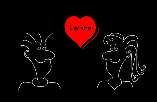 caricature of love