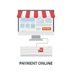 Payment online concept flat