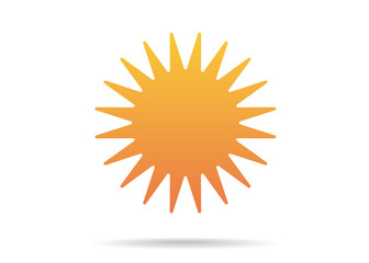 Simple sun symbol icon vector