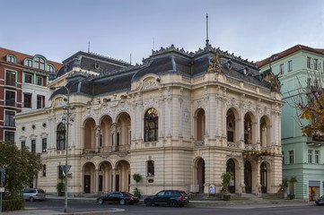 Fototapeta na wymiar City Theatre,Karlovy Vary,Czech Republic