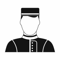 Hotel bellman black simple icon