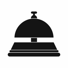 Reception bell black simple icon