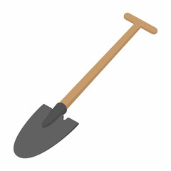 Shovel cartoon icon