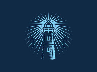Blue Lighthouse