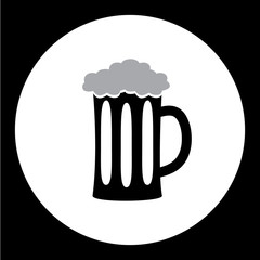 full glass of beer alcohol drink eps10