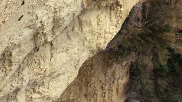Royalty Free Stock Video Footage of Ein Gedi cliffside building shot in Israel at 4k with Red.