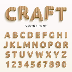 Vector cardboard letters.