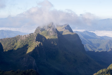sunset over the mountains