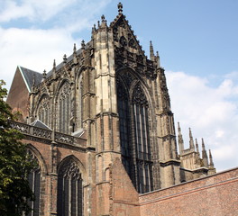 Fototapeta na wymiar The dom-church in the city of Utrecht. The Netherlands