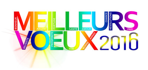Meilleurs vœux 2016 coloré