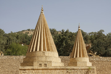 Yazidi temple rooftop