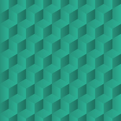 Cubes Green Background in Vector